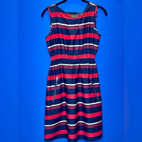 Speed Control | Dresses | Modern Speed Control Striped Navy And Red Dress |  Poshmark